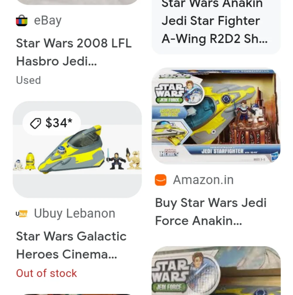 Starwars Awing fighter 2008 yellow and Gray Space Shuttle Toy - Kids Toy